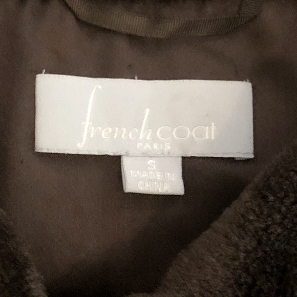 VINTAGE Frenchcoat Paris Iridescent with Faux Fur Collar Coat - Picture 5 of 12